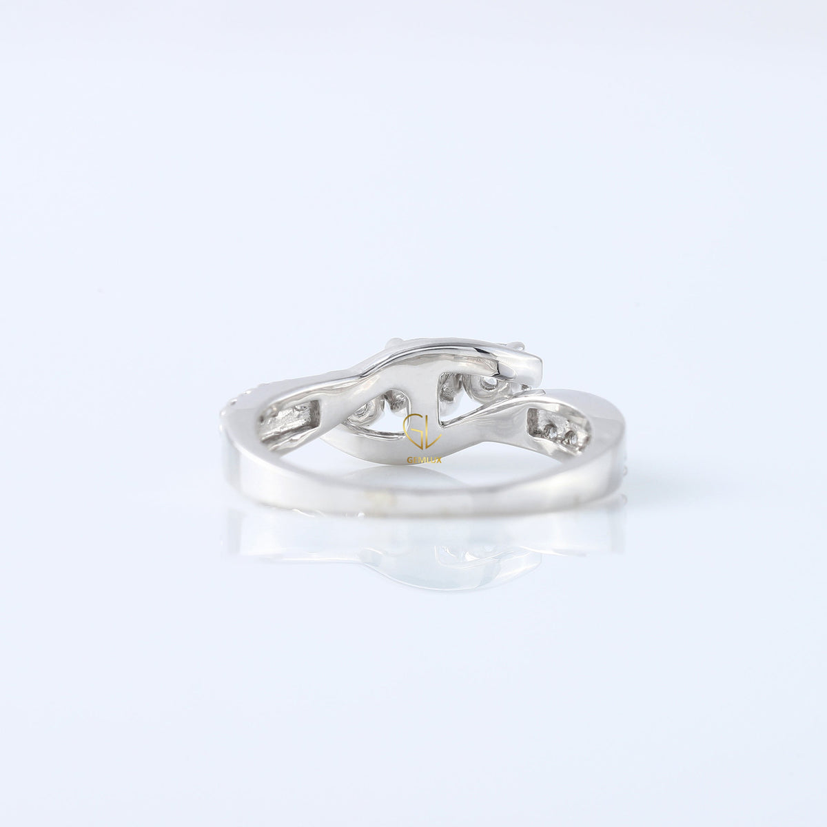 Three Stone Lab Grown Diamond Swirl Bypass Ring