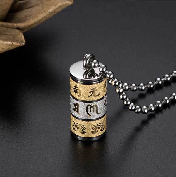 Tibetan Mani Mantra Pendant Necklace