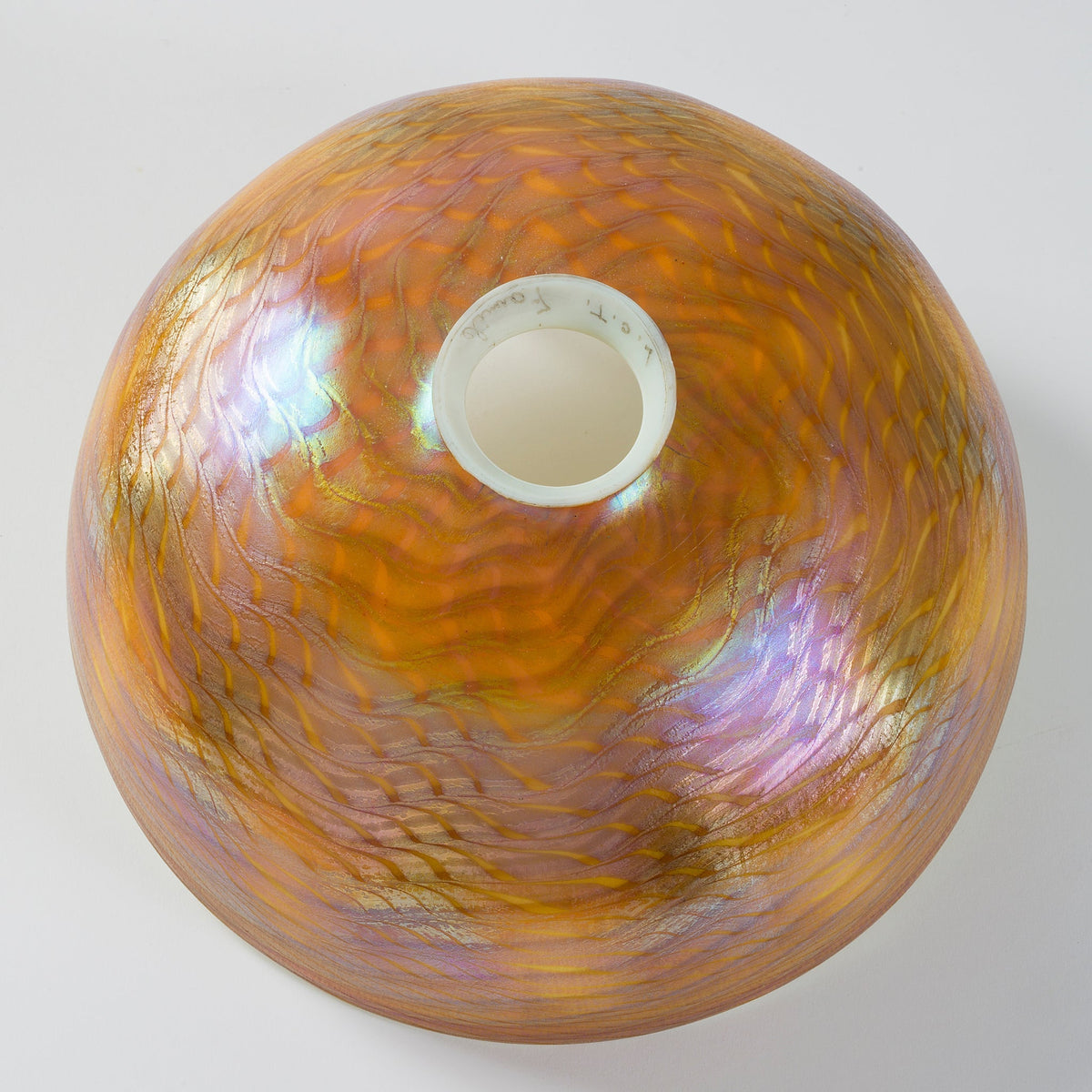Tiffany Studios New York "Damascene Harp" Desk Lamp