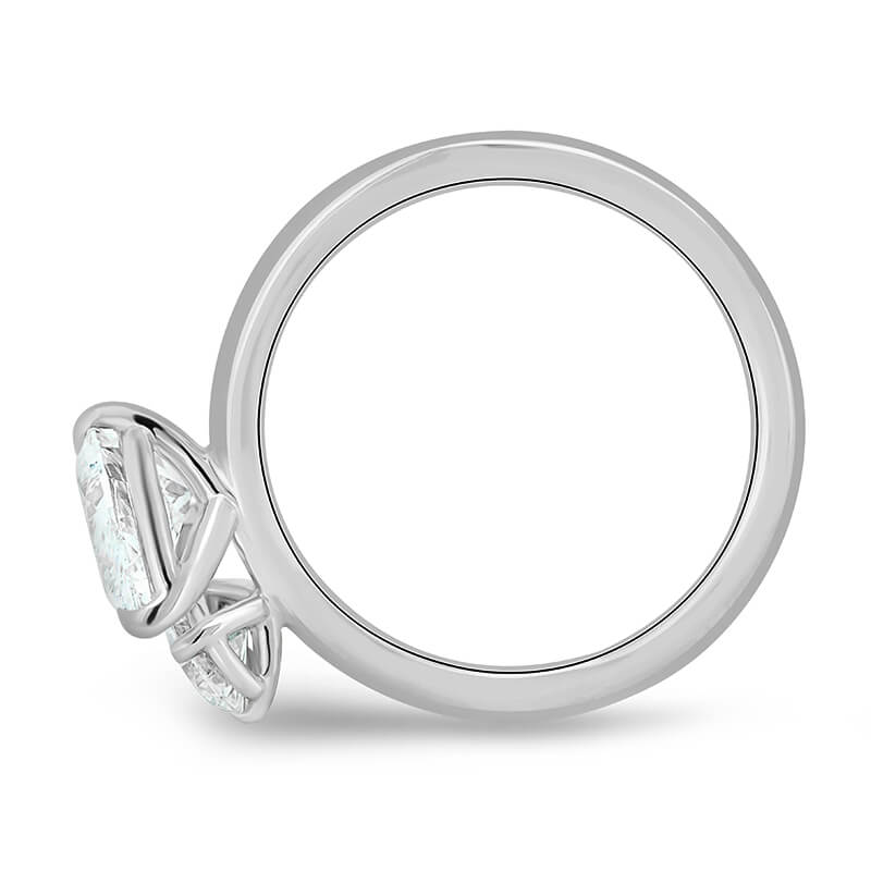 Toi Et Moi Two Stone Pear Cut Moissanite Engagement Ring
