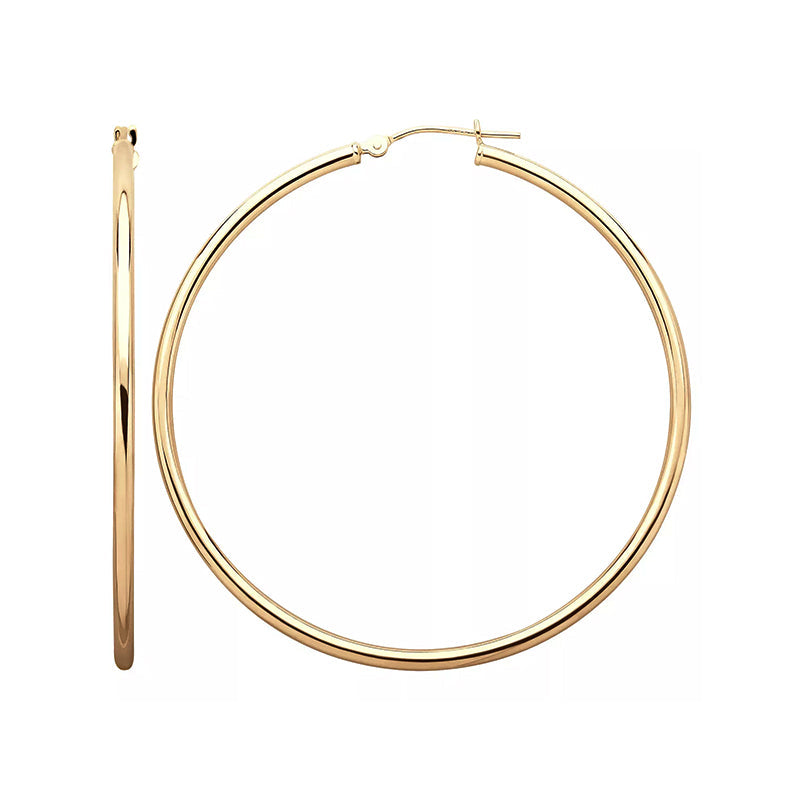 Tube Classic Polished Hoop Earrings
