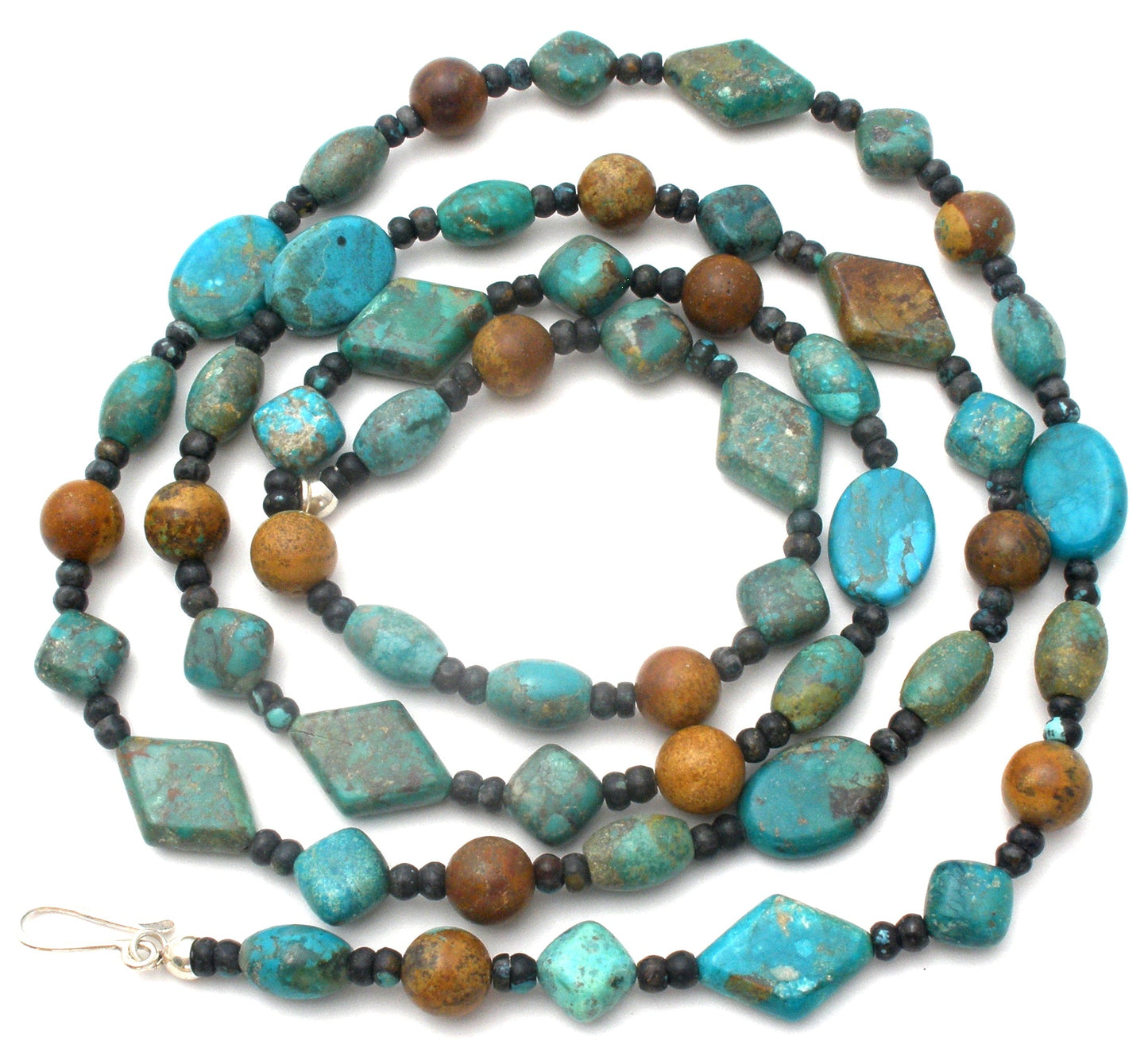 Turquoise Bead Necklace 40" Long DTR
