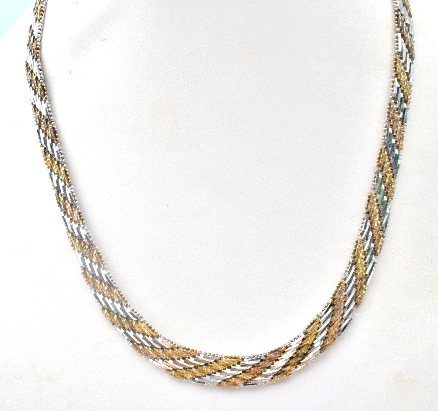 Two Tone Riccio Necklace Sterling Silver Vintage