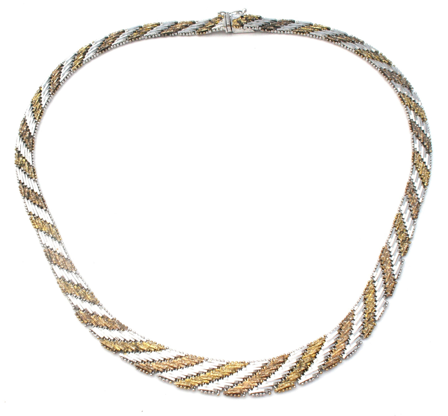 Two Tone Riccio Necklace Sterling Silver Vintage