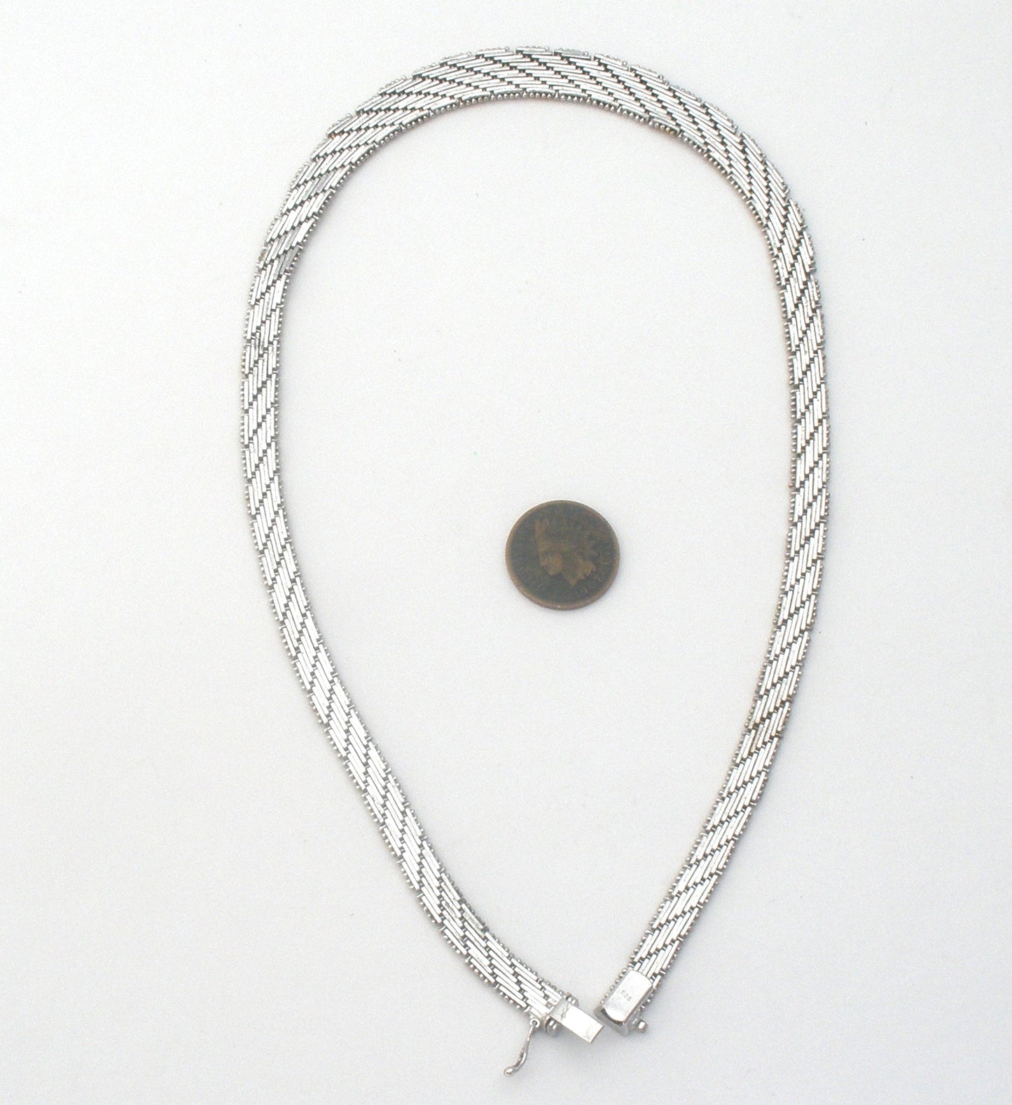 Two Tone Riccio Necklace Sterling Silver Vintage