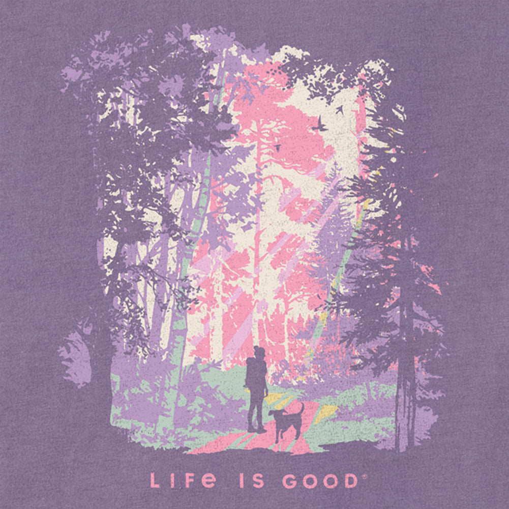 Women's Hiker with Sunbeams in the Woods Crusher Tee - 129124