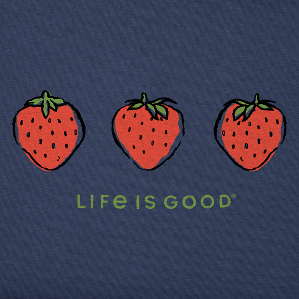 Women's Three Strawberries Crusher Tee - 129145