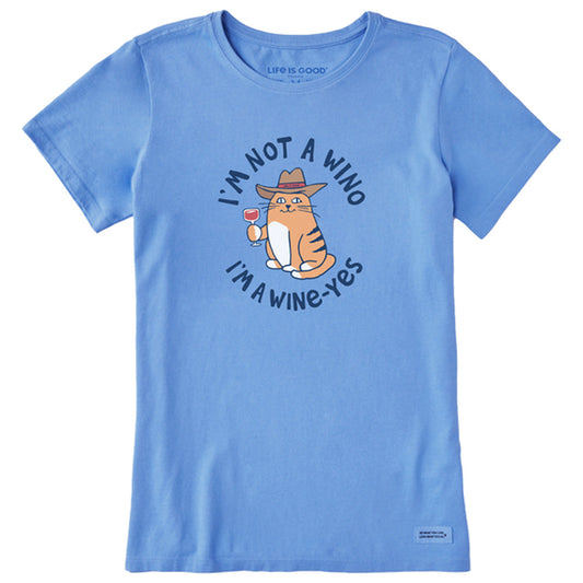Women's Cat Wine-Yes Short Sleeve Tee - 129161