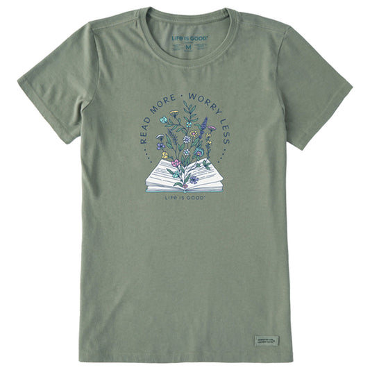 Women's Read More Flower Book Short Sleeve Tee - 129243