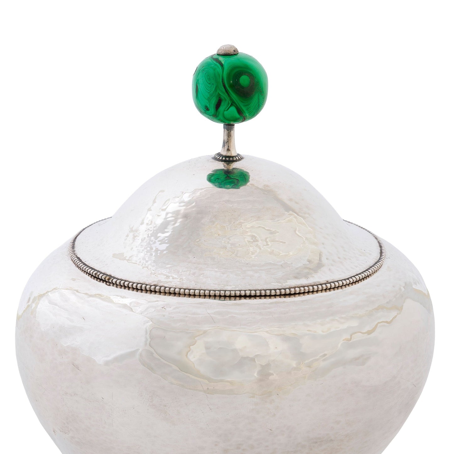 Josef Hoffmann Hammered Silver Covered Bowl