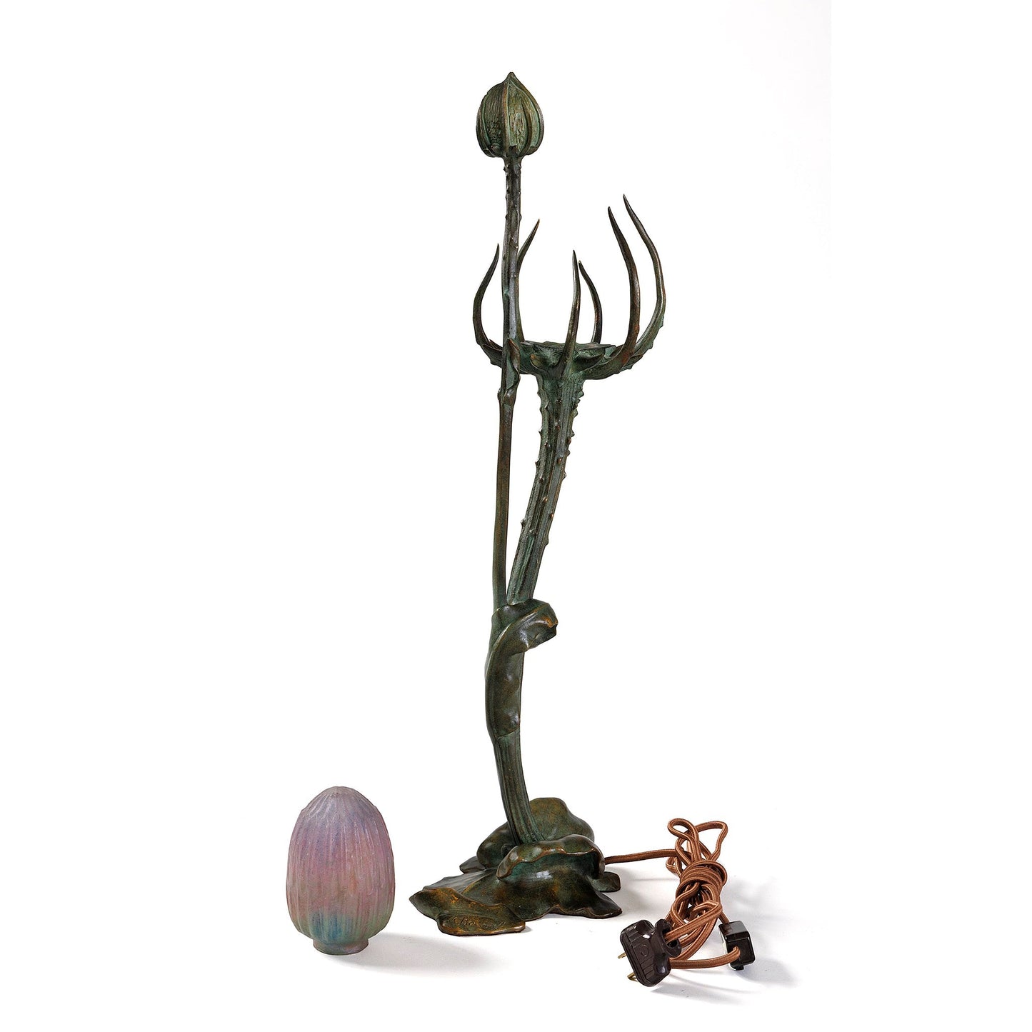 Maurice Bouval “Le Chardon,” Table Lamp