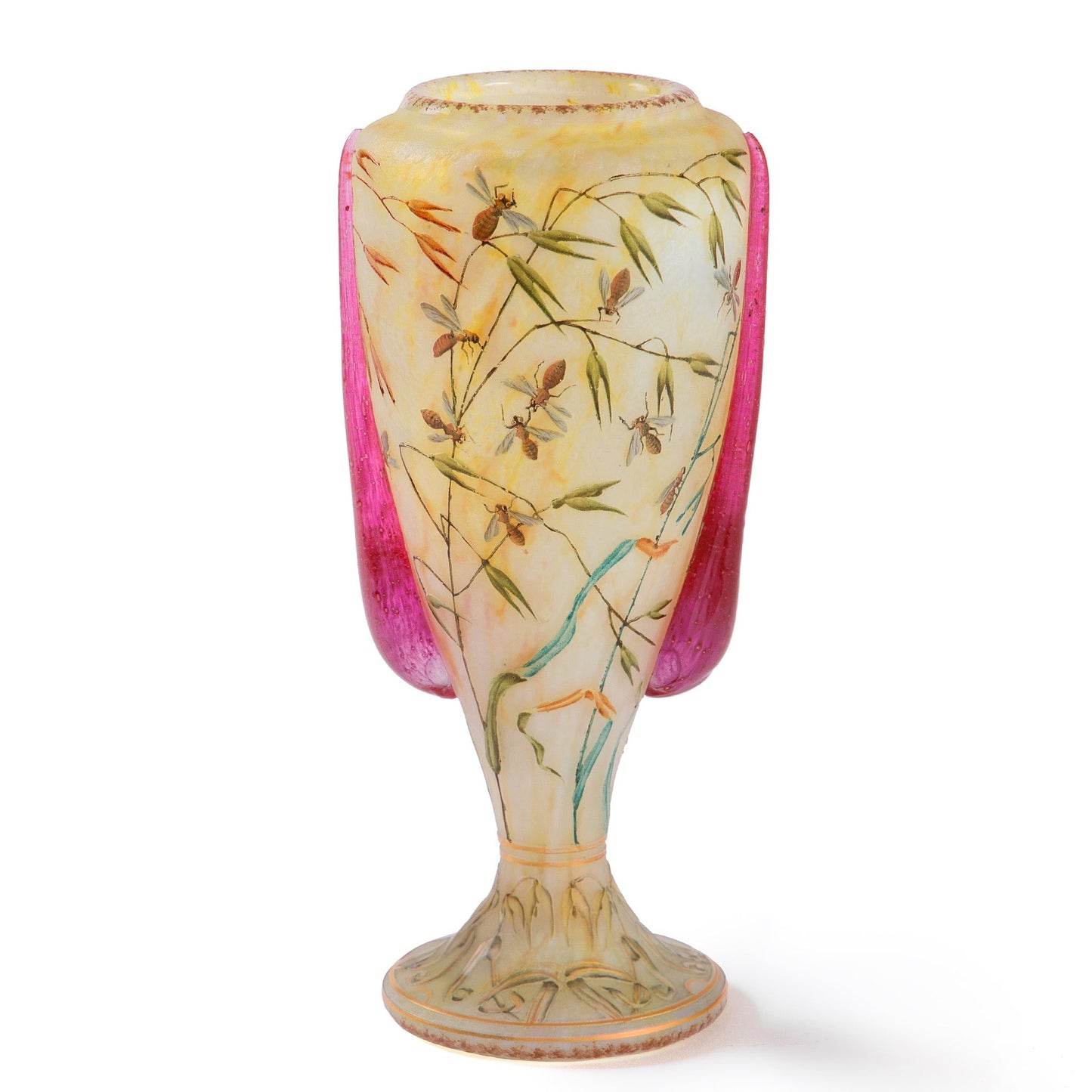 Daum Nancy "Avoine et abeilles" Vase