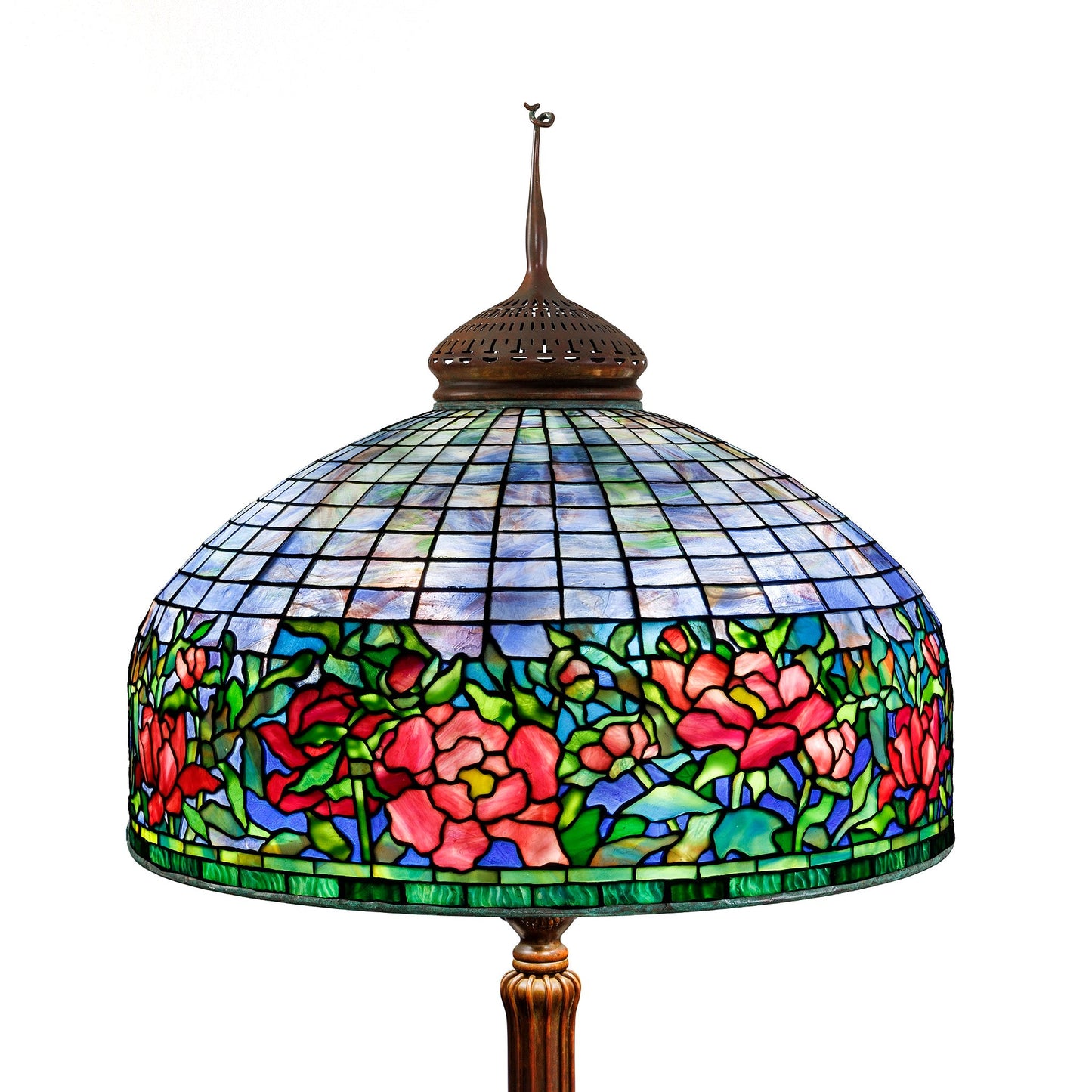 Tiffany Studios New York "Peony" Border Floor Lamp