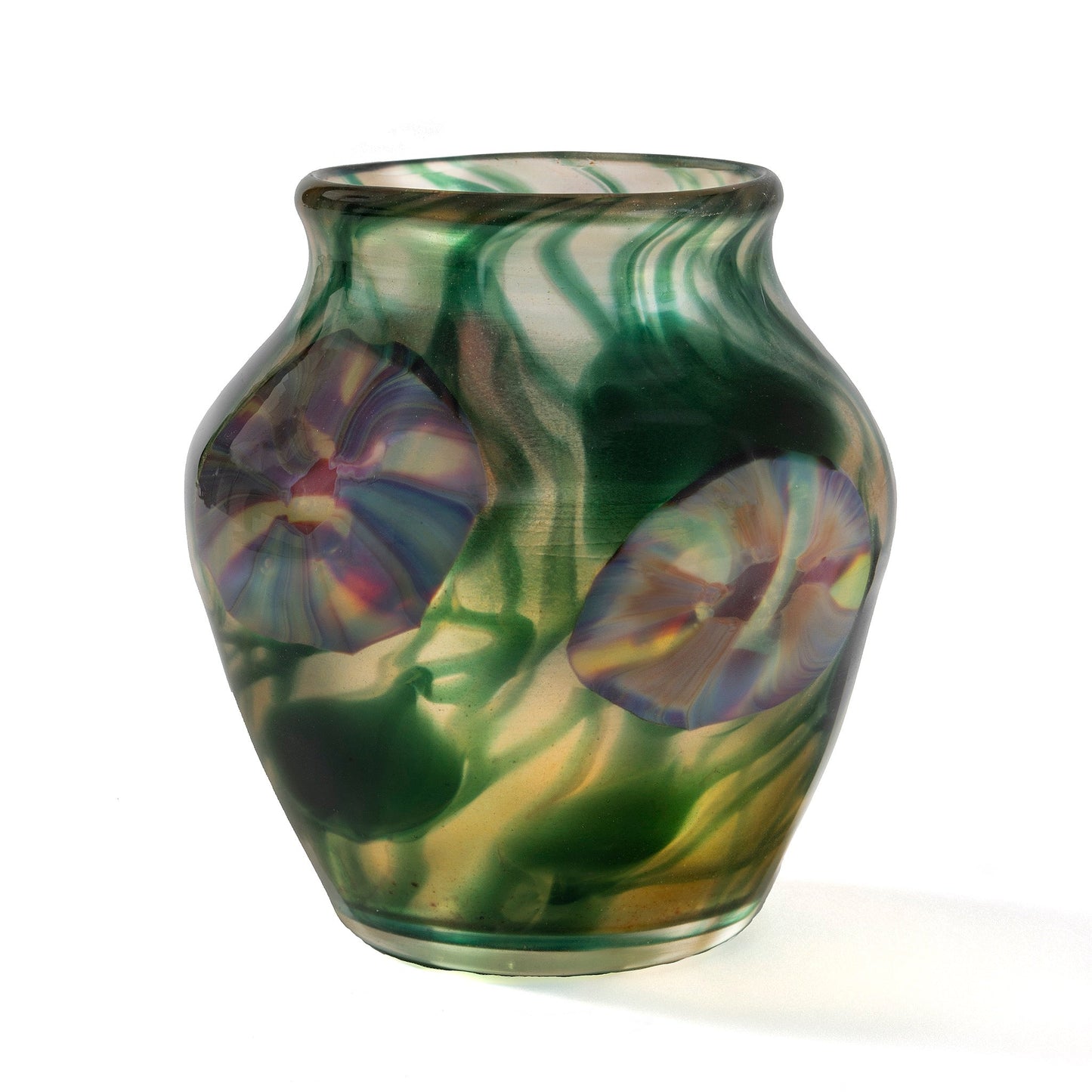 Tiffany Studios New York "Morning Glory" Paperweight Favrile Glass Vase
