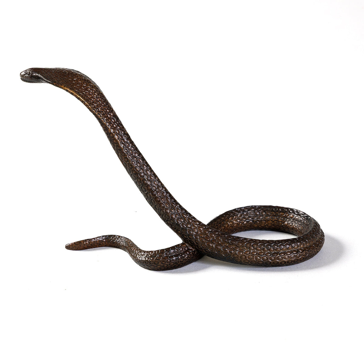 Jean Dunand Bronze Serpent Attaquant