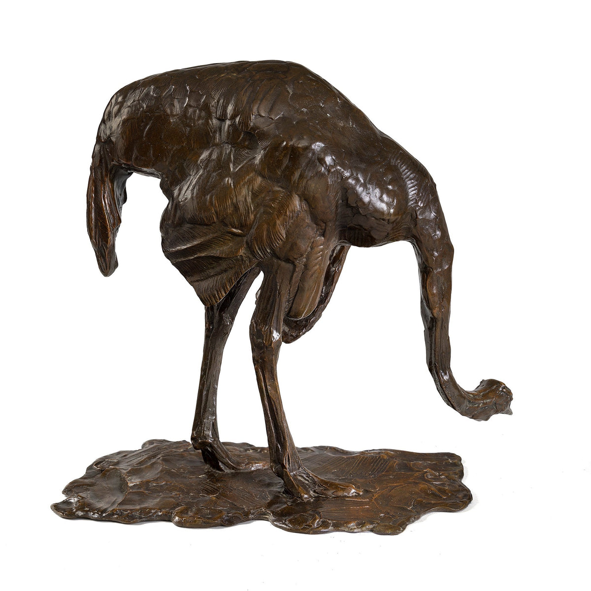 Rembrandt Bugatti "Autruche baissant la tête" Bronze Sculpture