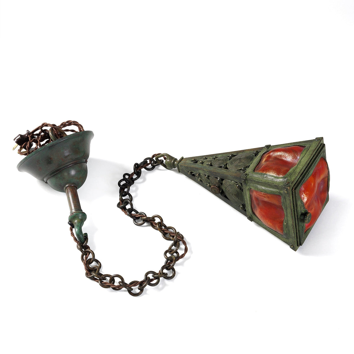 Tiffany Studios New York "Turtleback Tile" Lantern