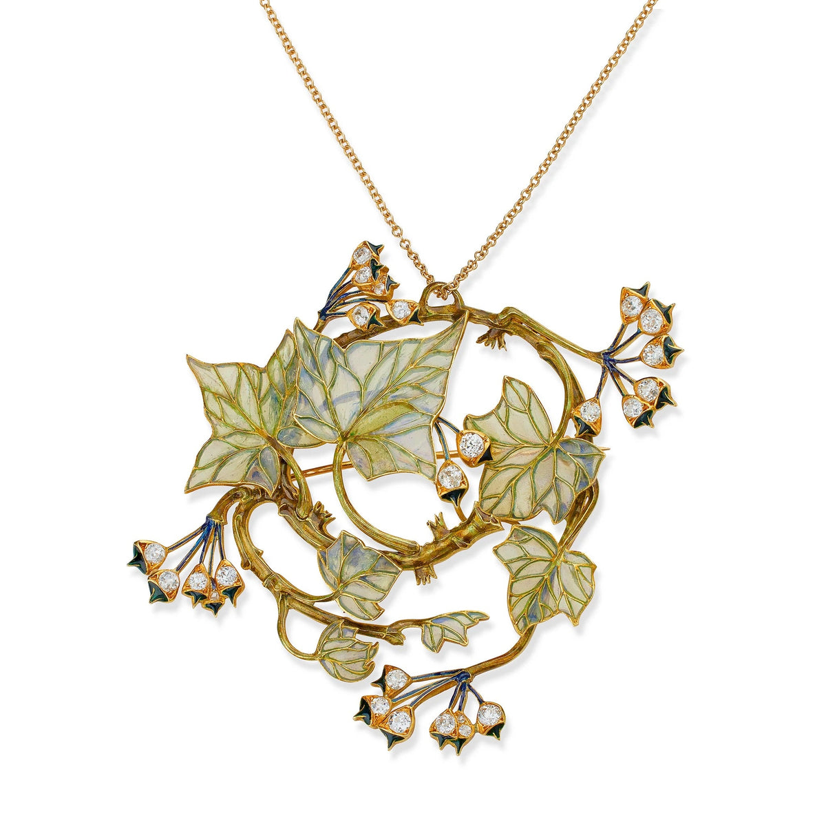 René Lalique "Ivy" Pendant Brooch/Necklace