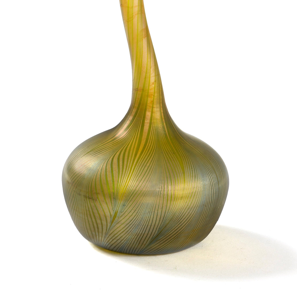 Tiffany Studios New York "Gooseneck" Favrile Glass Vase