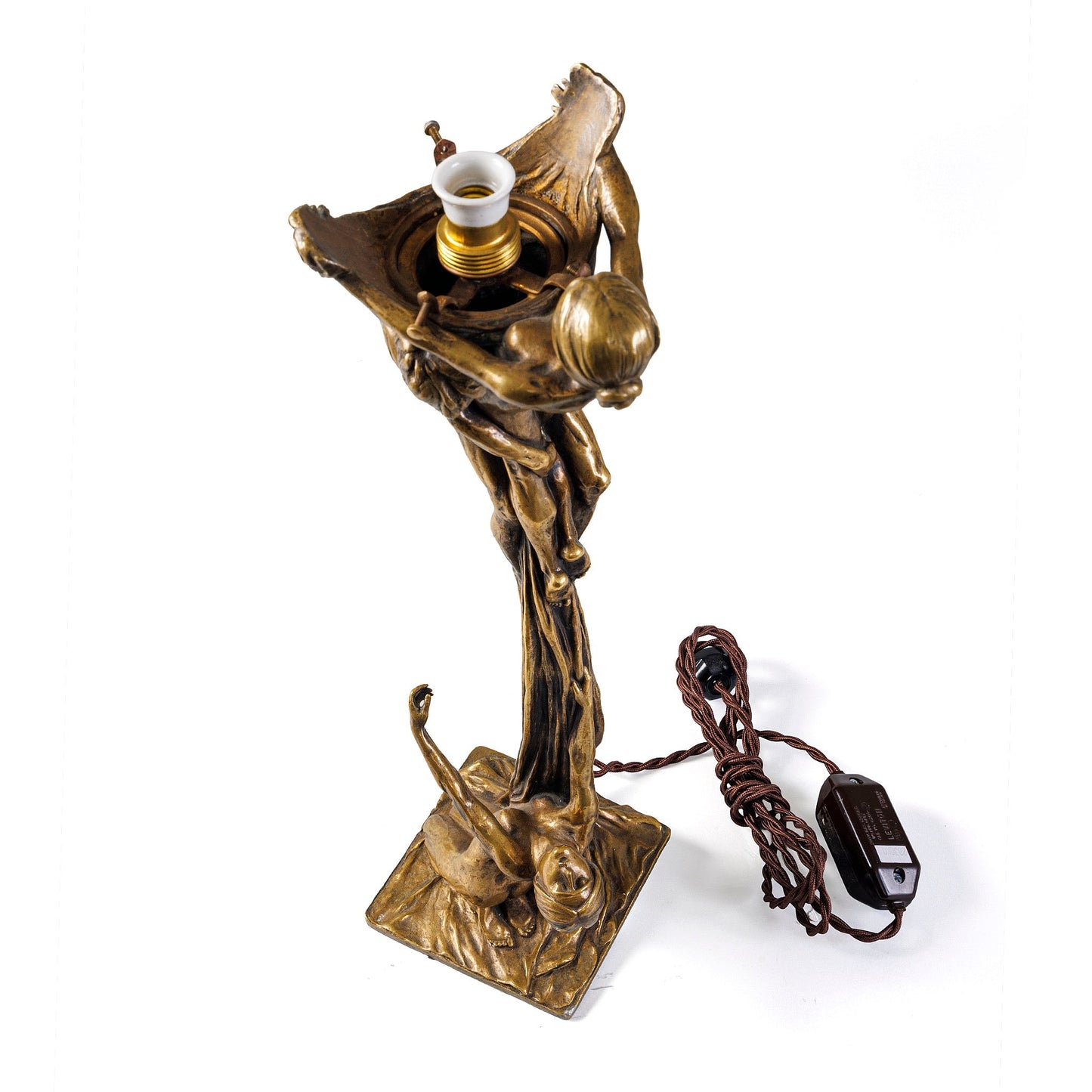 Gustav Gurschner and Loetz "Die Verlassene" Table Lamp