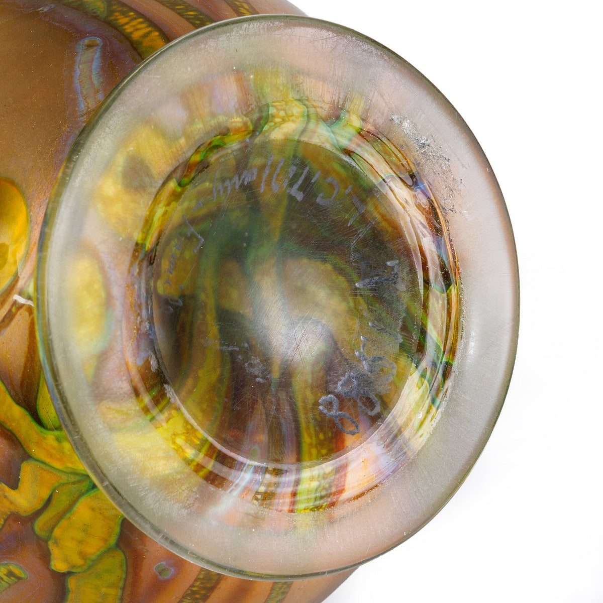 Tiffany Studios New York "Millefiori" Paperweight Favrile Glass Vase