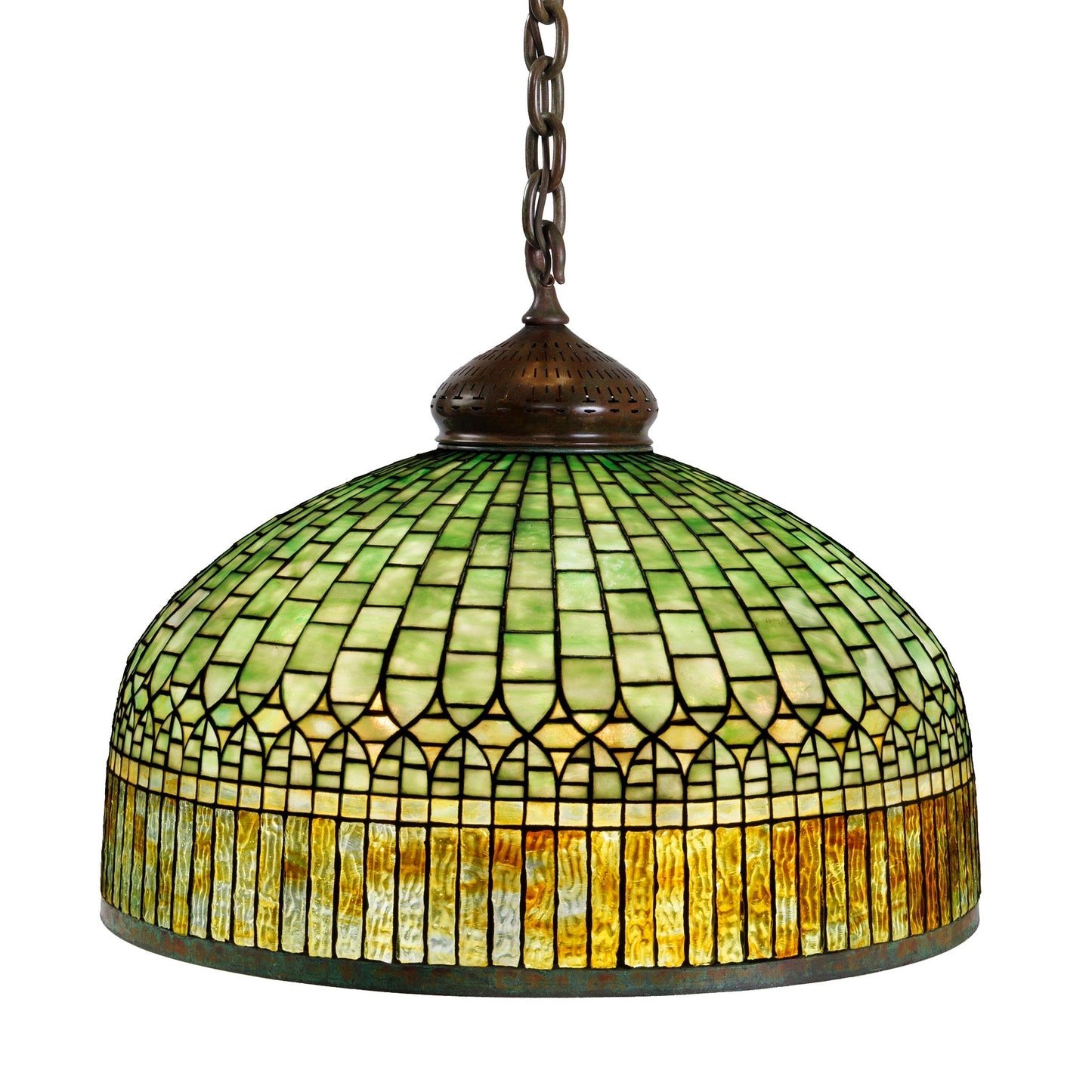 Tiffany Studios New York "Curtain Border" Chandelier