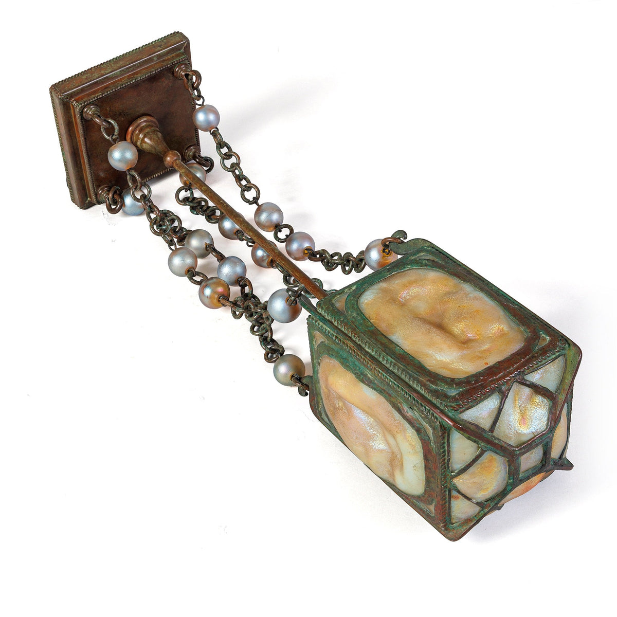 Tiffany Studios New York "Turtleback" Tile Lantern