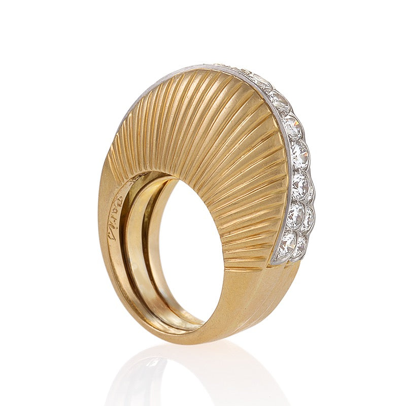 Cartier Paris Mid-Century Gold and Diamond Ring