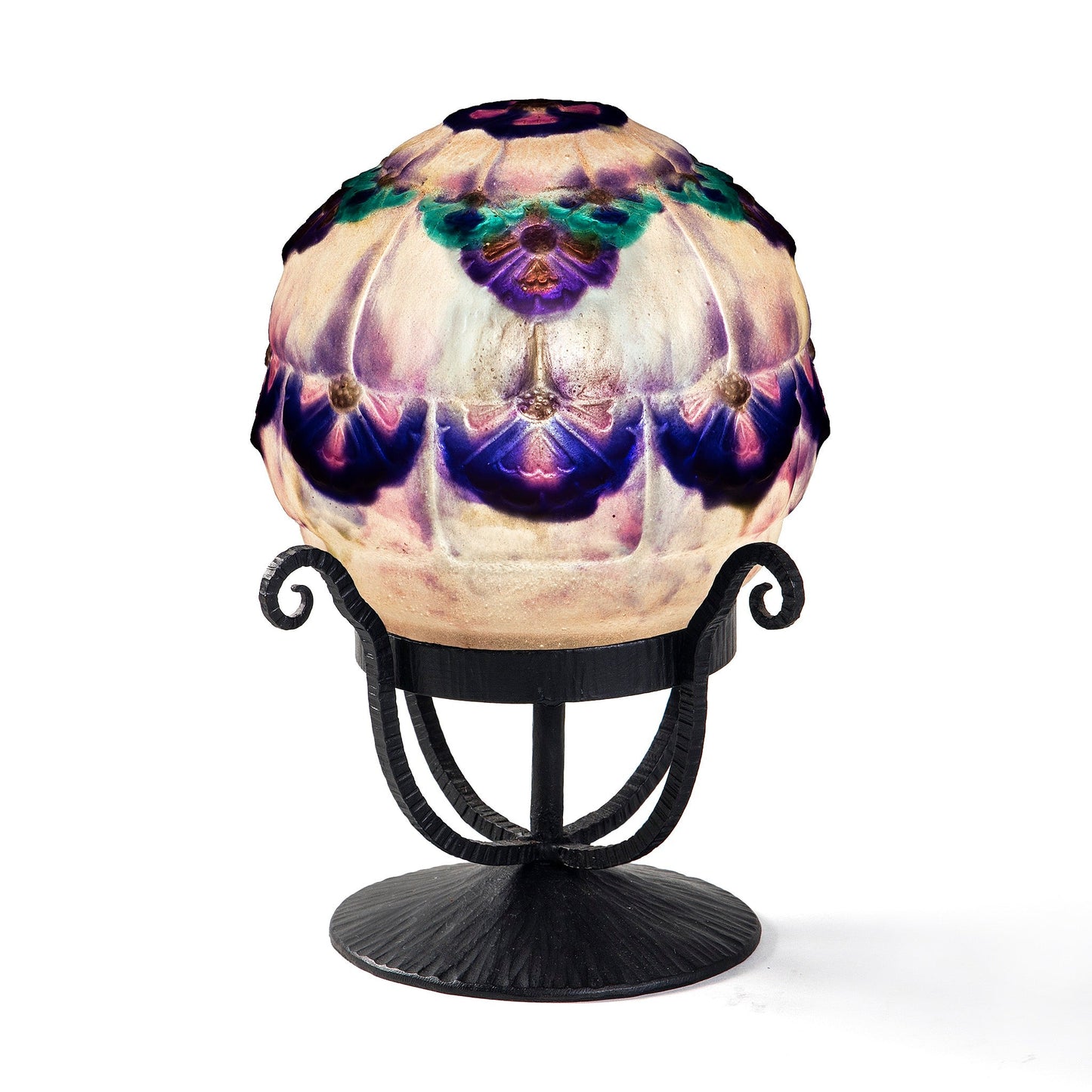 Gabriel Argy-Rousseau Pâte de Verre "Fleurs des Dunes" Night Light