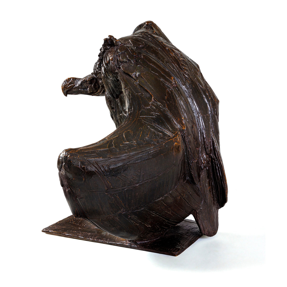 Rembrandt Bugatti "Vautour, une aile déployée" Bronze Sculpture