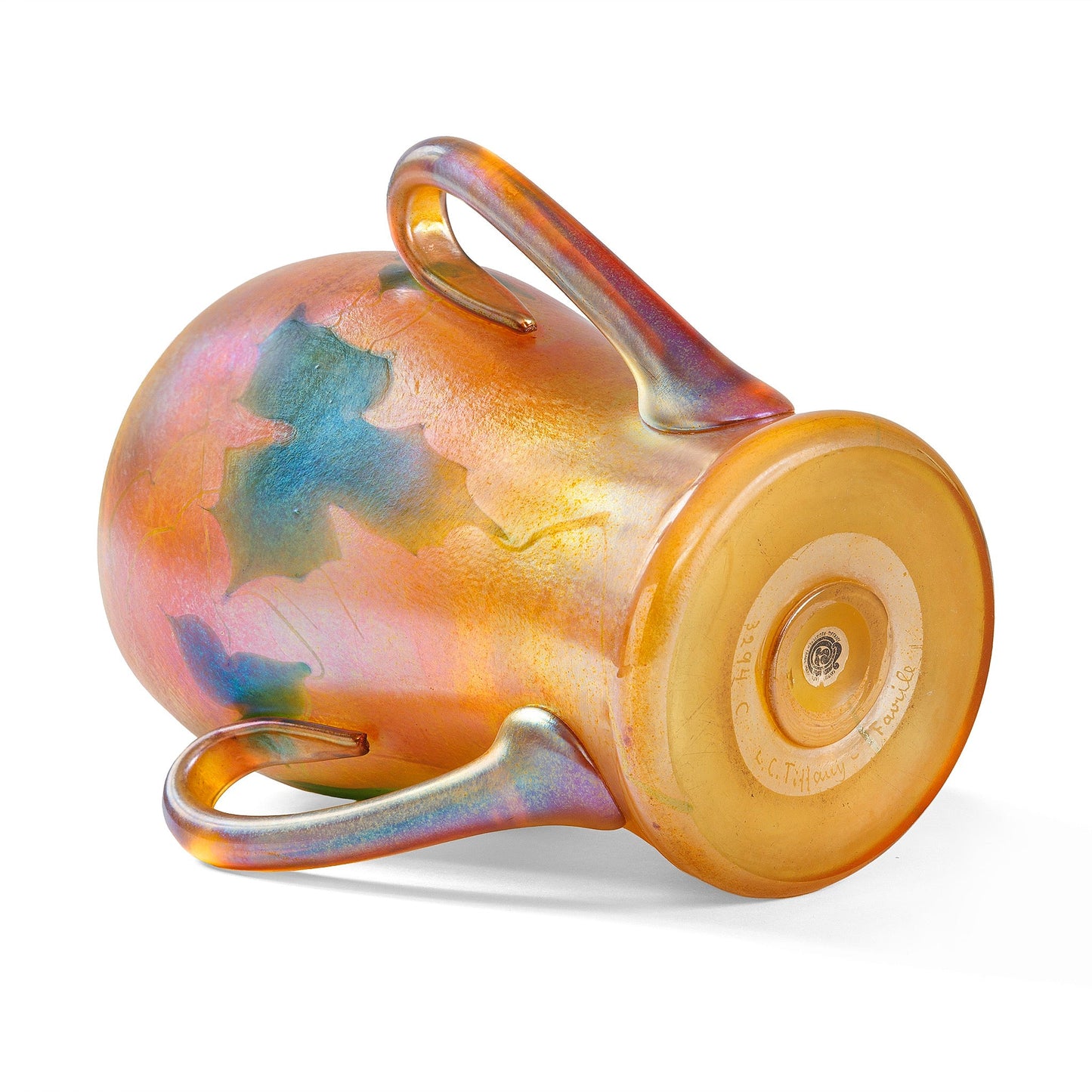 Tiffany Studios New York Favrile Glass Loving Cup