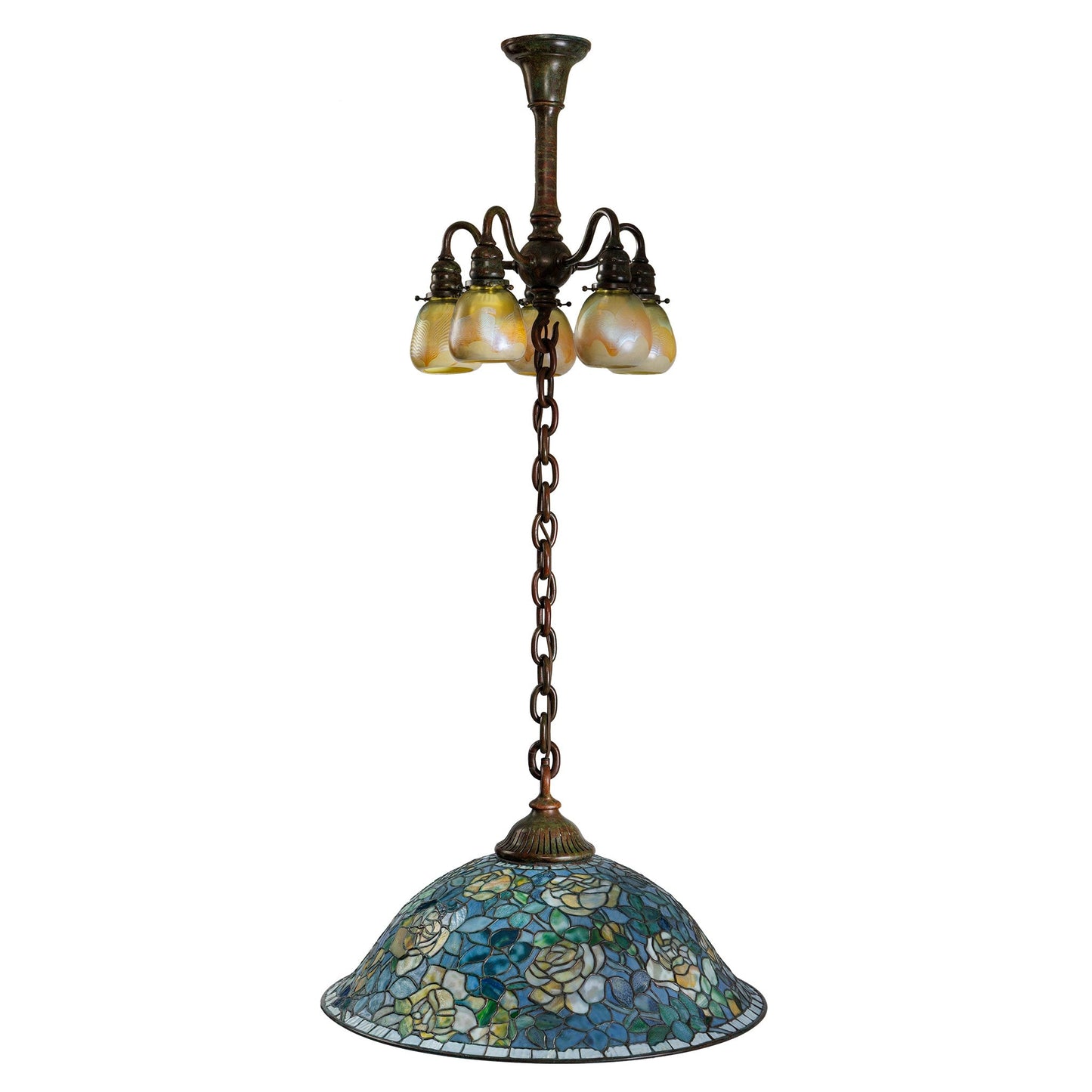 Tiffany Studios New York "Rose Bush" Chandelier