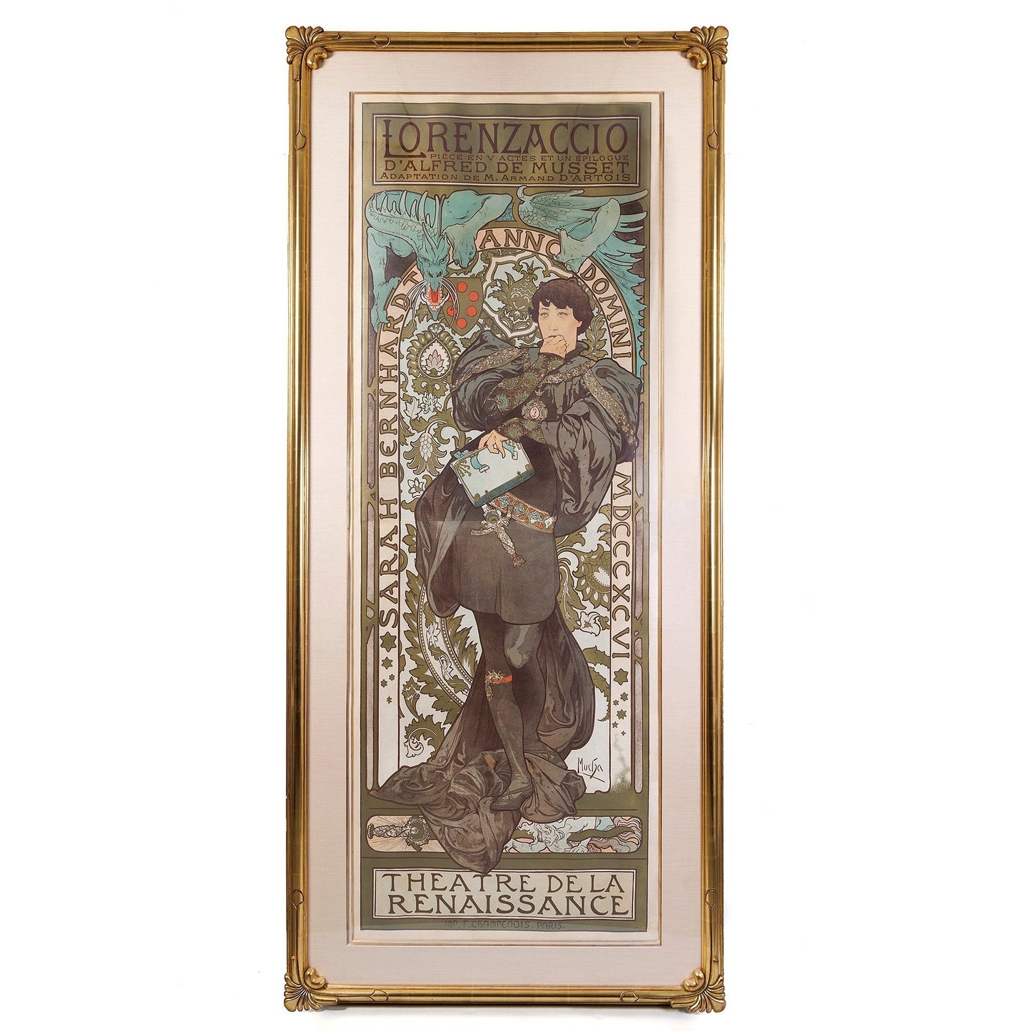 Alphonse Mucha "Lorenzaccio" Lithograph