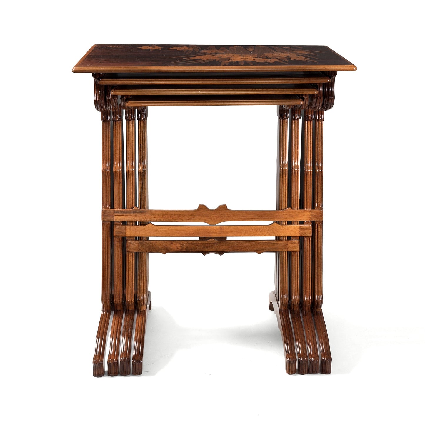 Émile Gallé Set of Four Nesting Tables