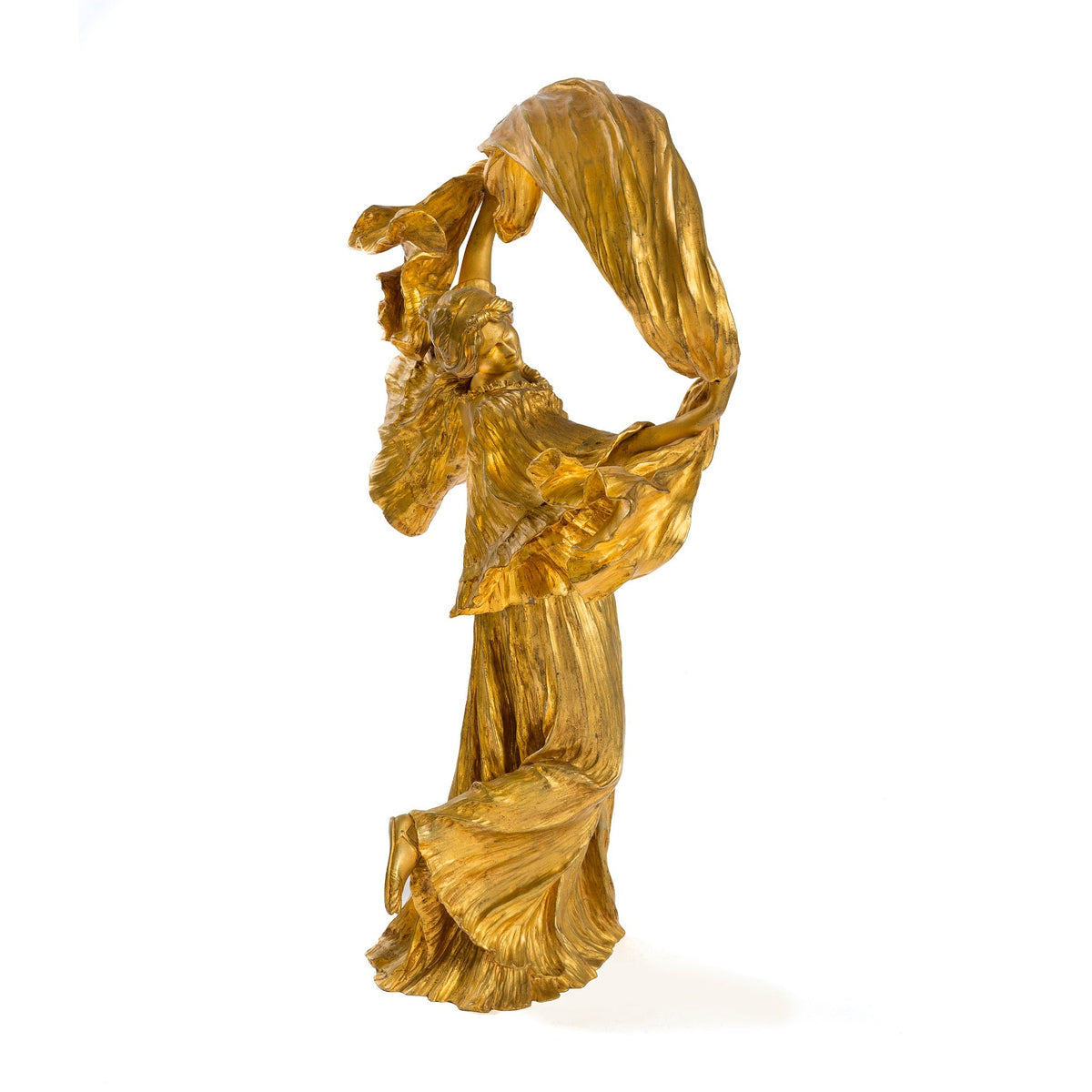Agathon Léonard Bronze Sculpture, series Jeu de l’echarpe