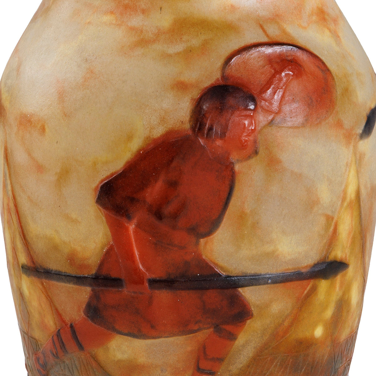 Gabriel Argy-Rousseau "Guerrieres Antiques" Pâte-de-Verre Vase
