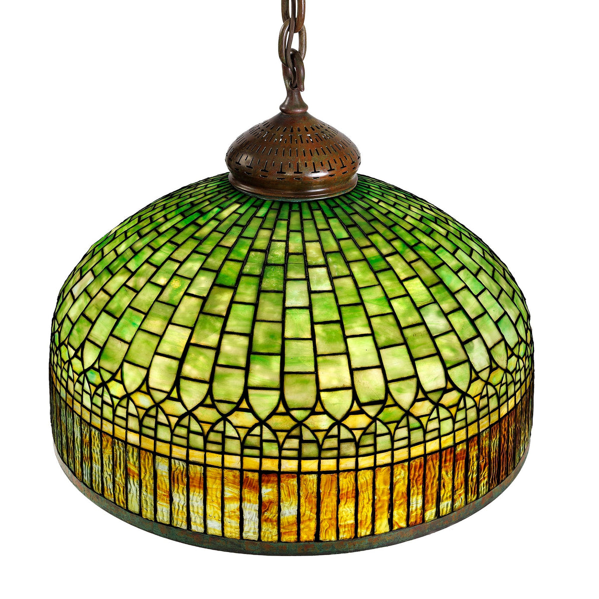 Tiffany Studios New York "Curtain Border" Chandelier