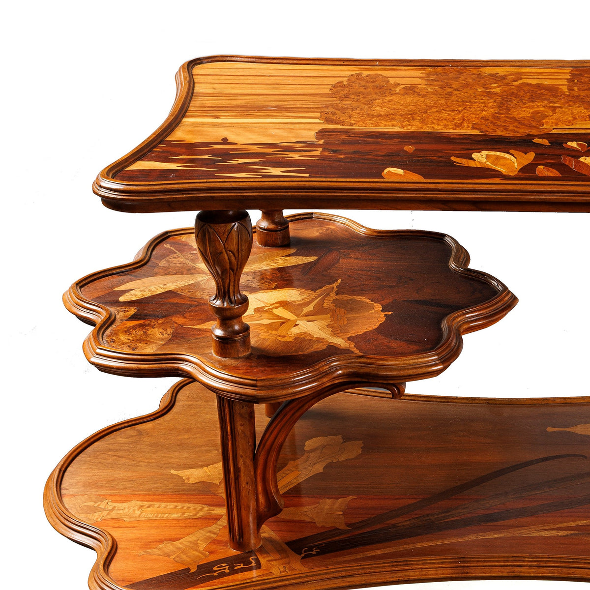 Émile Gallé “Fleur de l’Eau” Three-tiered Table