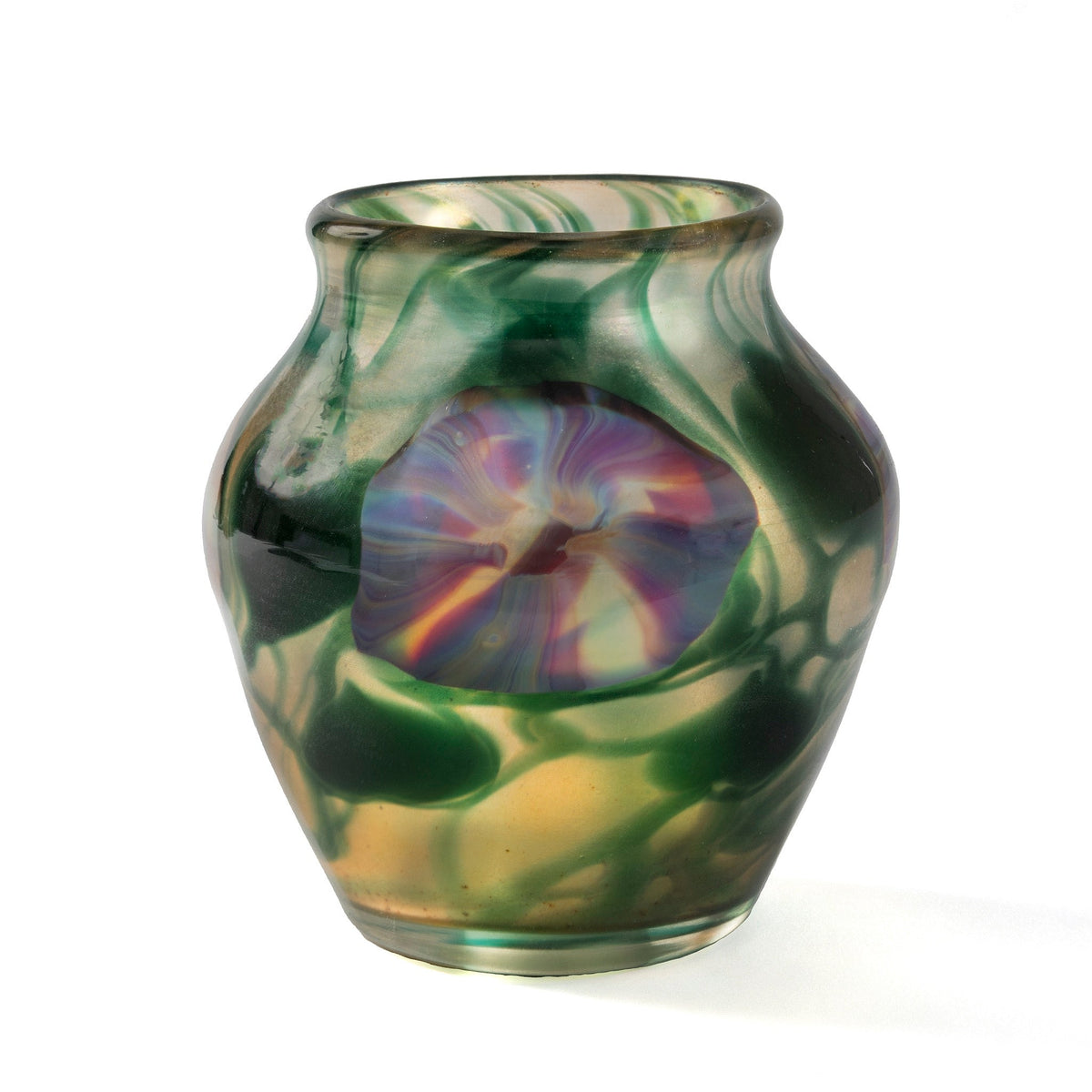 Tiffany Studios New York "Morning Glory" Paperweight Favrile Glass Vase