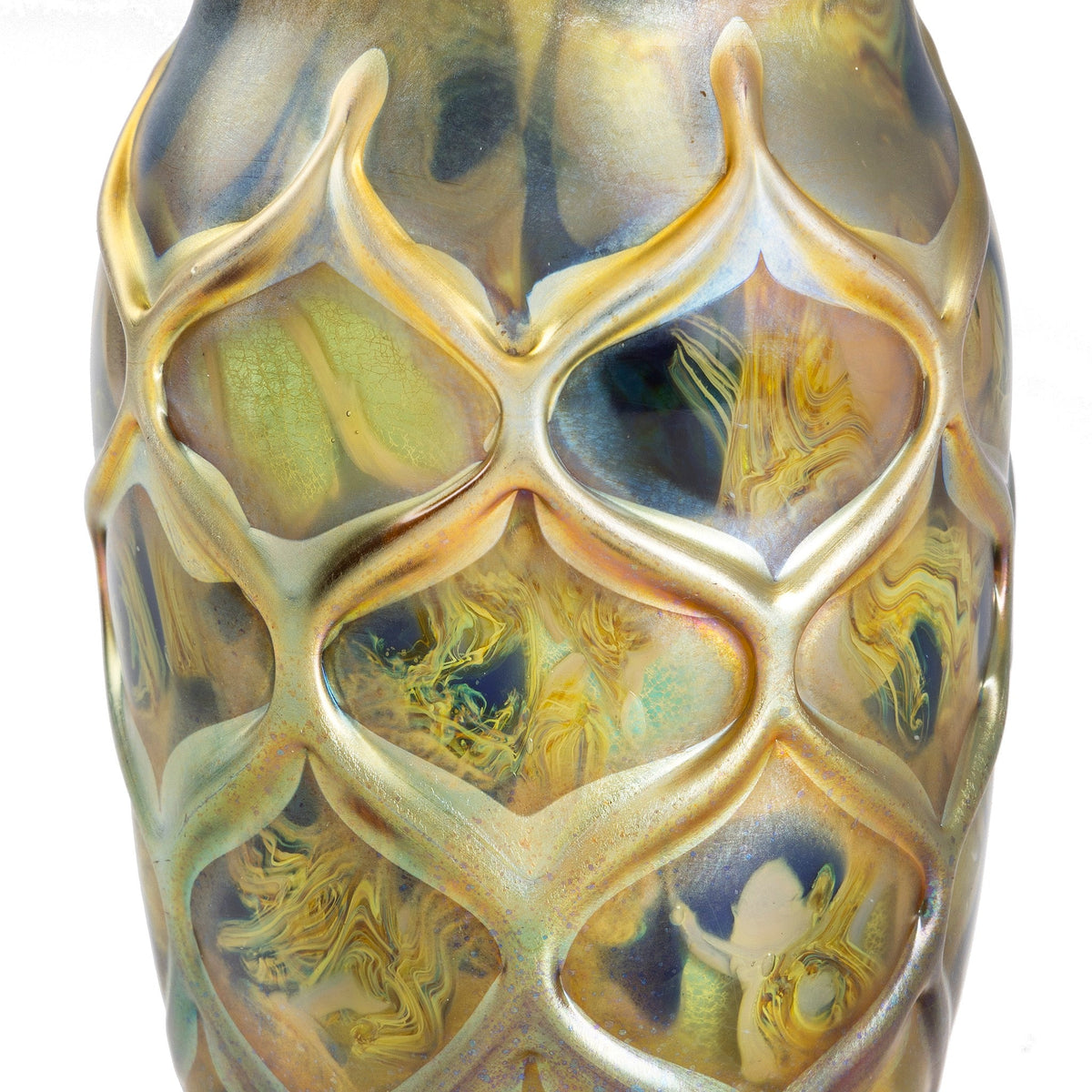 Tiffany Studios New York Decorated Beehive Paperweight Vase