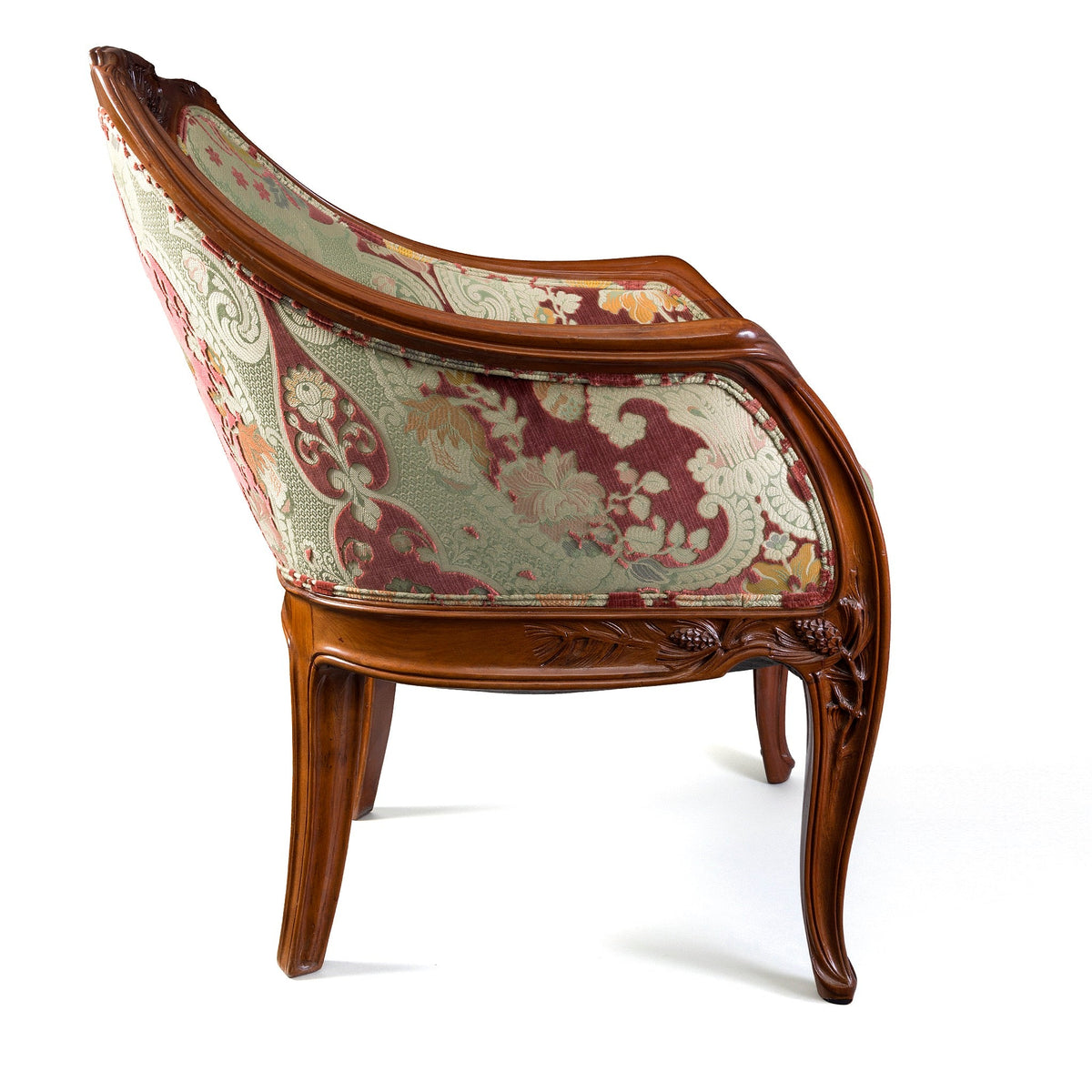 Louis Majorelle "Les Pins" Carved Mahogany Armchair