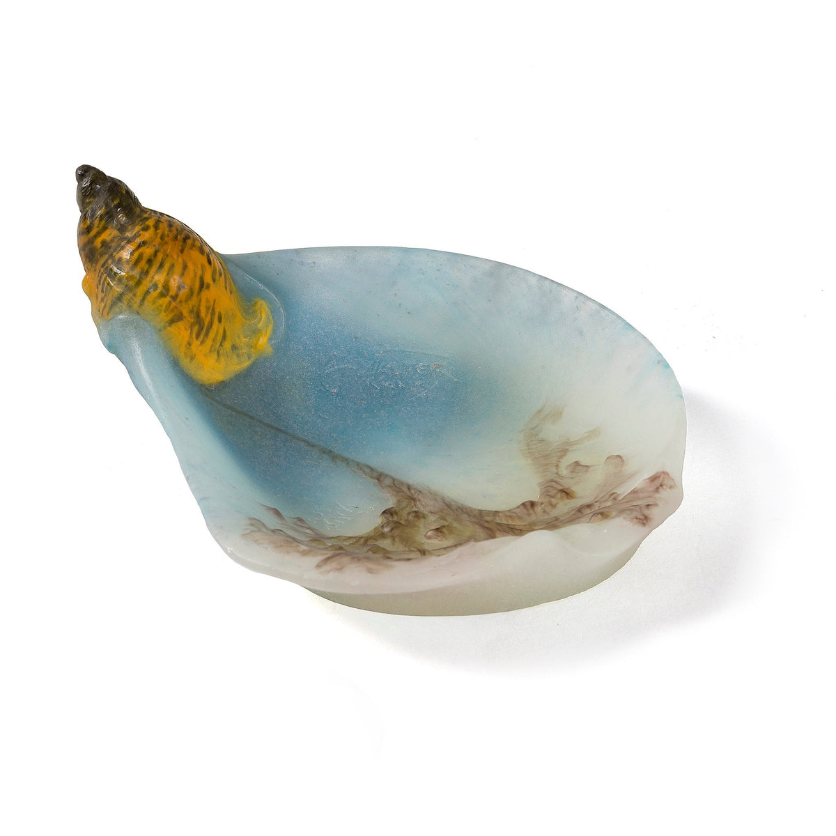Amalric Walter and Henri Bergé "Buccin" Pâte de verre vide poche
