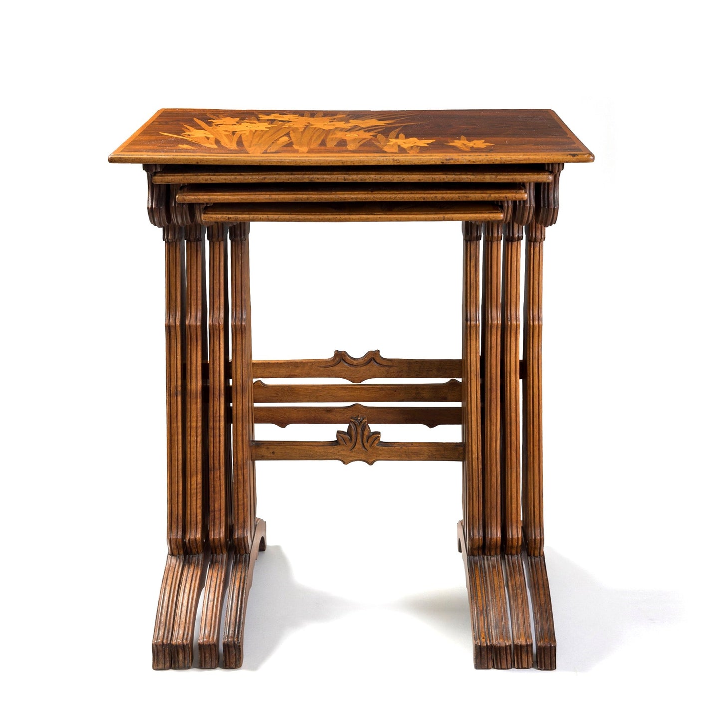 Émile Gallé Set of Four Nesting Tables