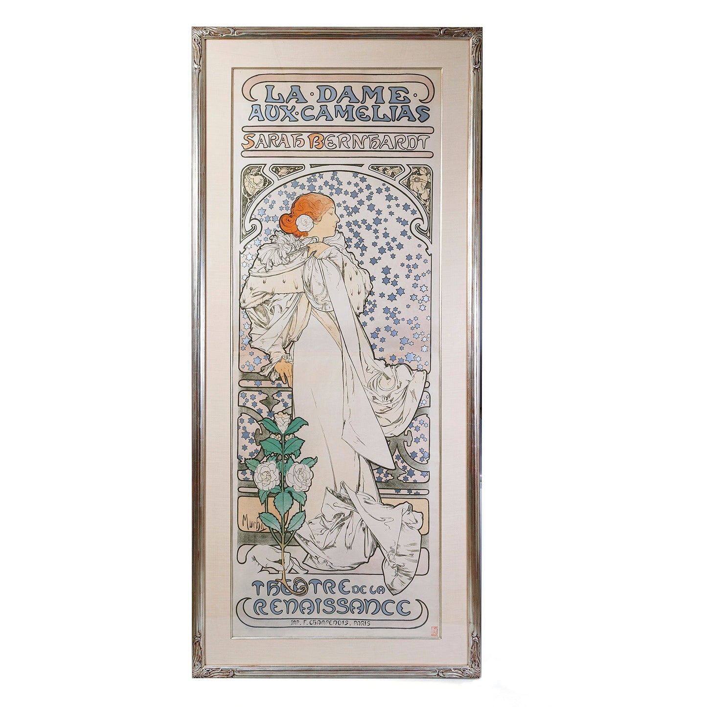 Alphonse Mucha "La Dame aux Camelias" Lithograph