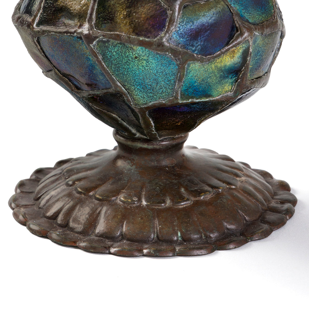 Tiffany Studios New York Turtleback Tile Candlestick