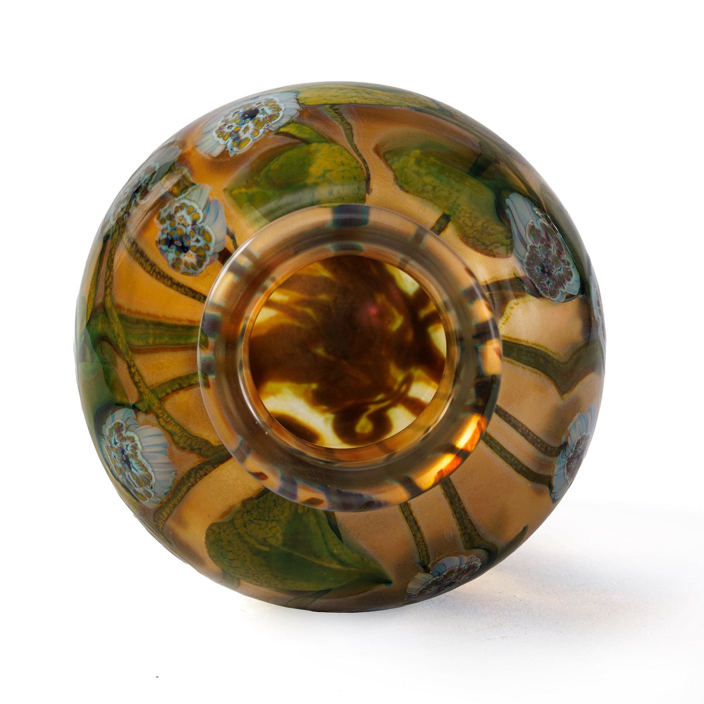 Tiffany Studios New York "Millefiori" Paperweight Favrile Glass Vase