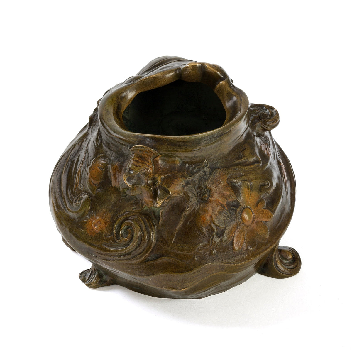 François Madurell "Female Faces" Bronze Jardinière