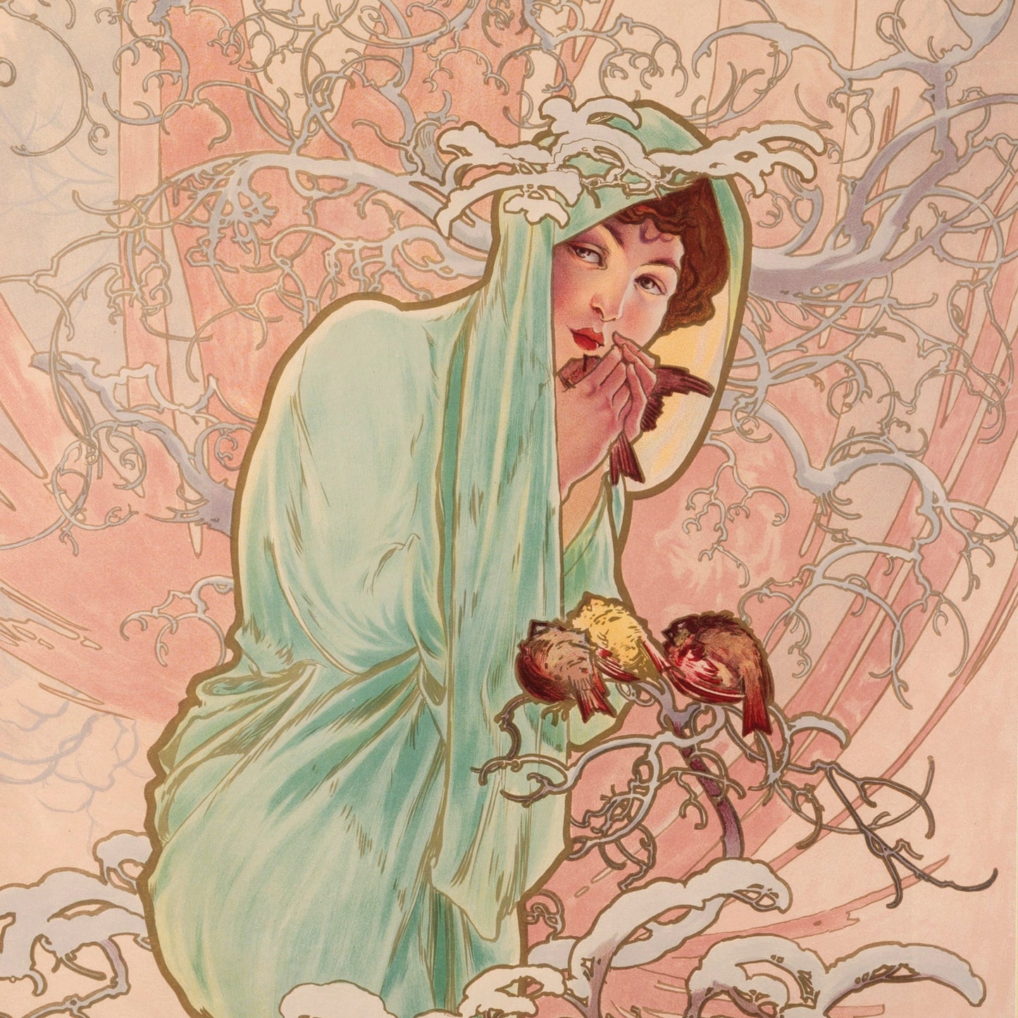 Alphonse Mucha "Les Saisons (The Seasons)" Lithographs