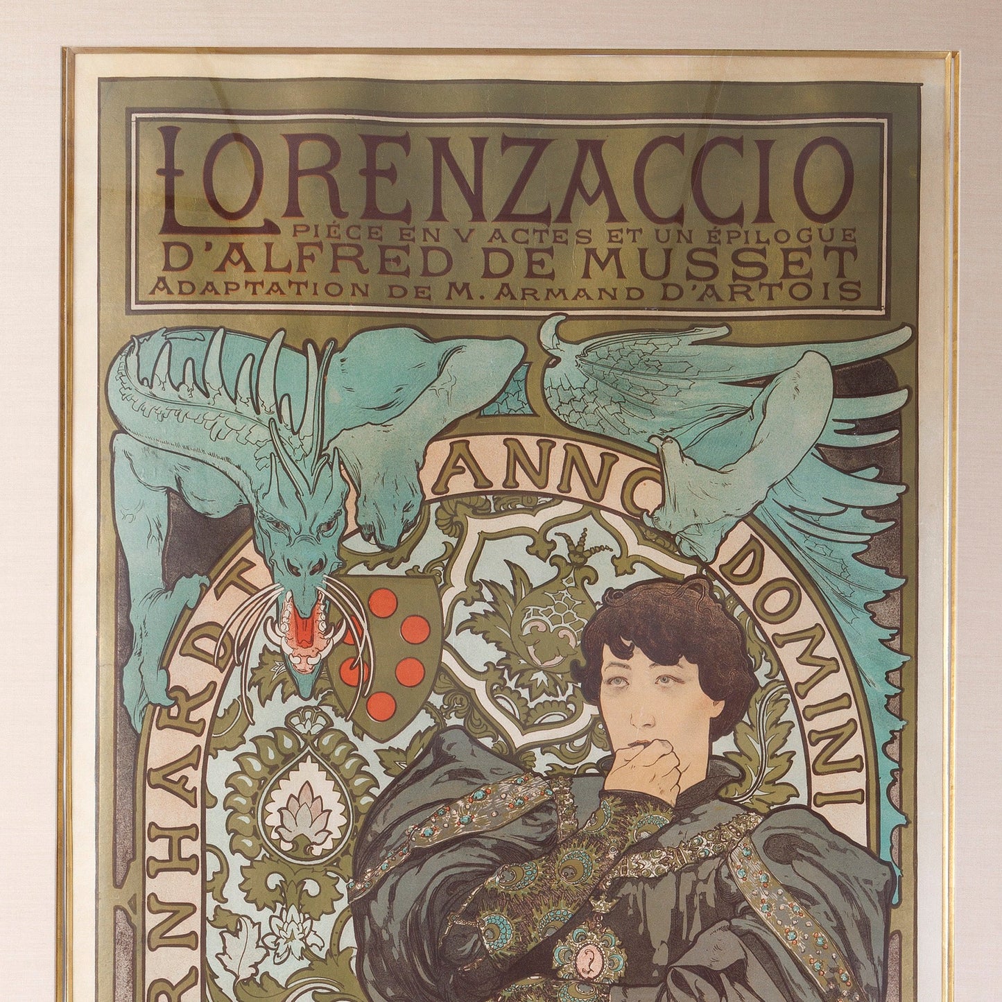 Alphonse Mucha "Lorenzaccio" Lithograph