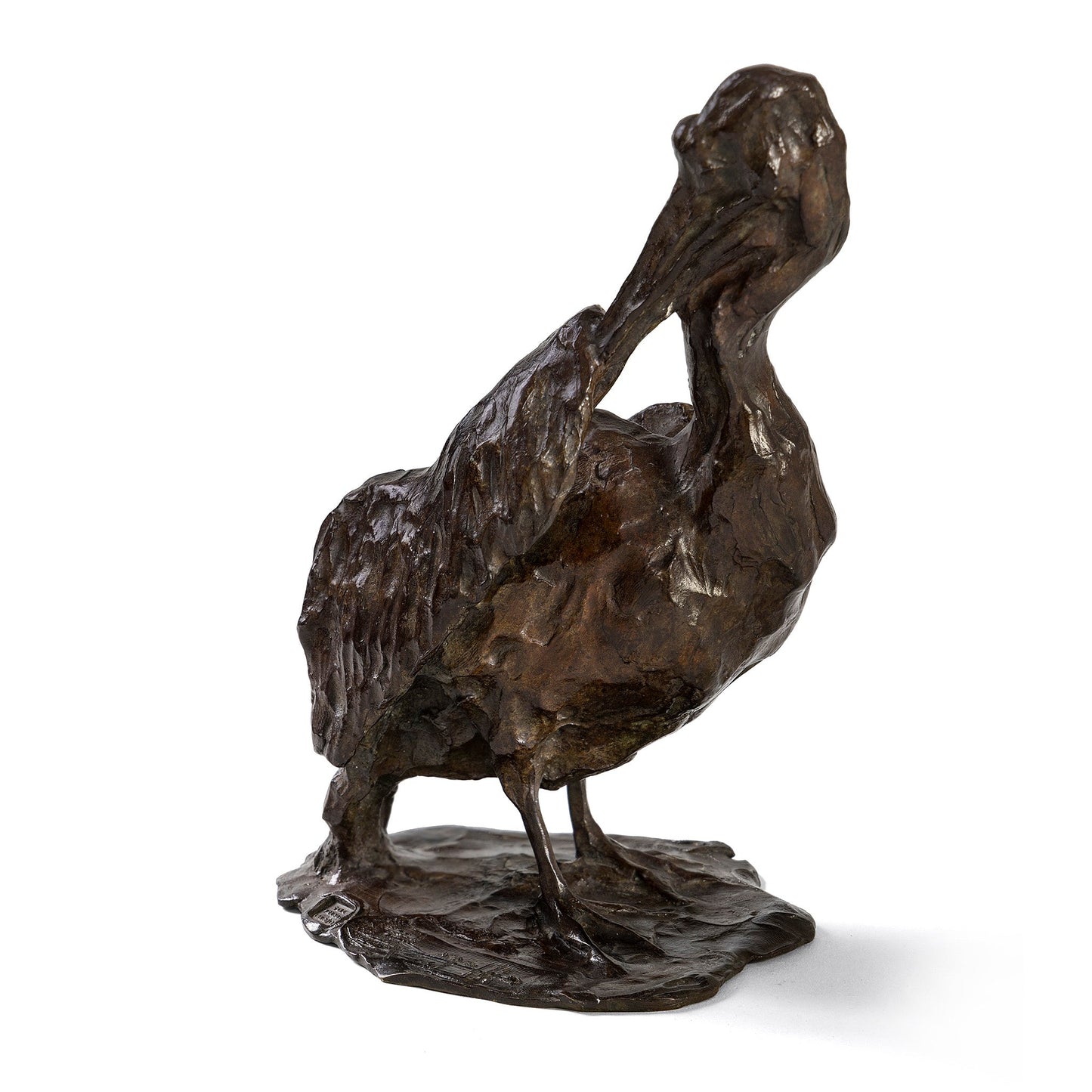 Rembrandt Bugatti "Pélican à sa toilette" Bronze Sculpture